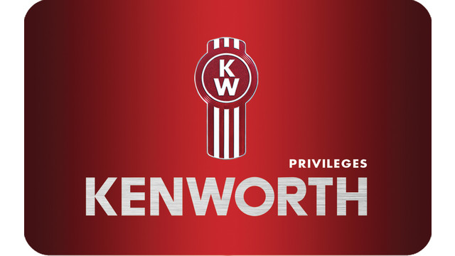 Kenworth Privileges Card Membership for Parts & Service Discounts