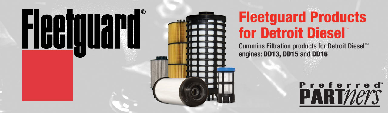 Fleetguard filtration products for Detroit Diesel