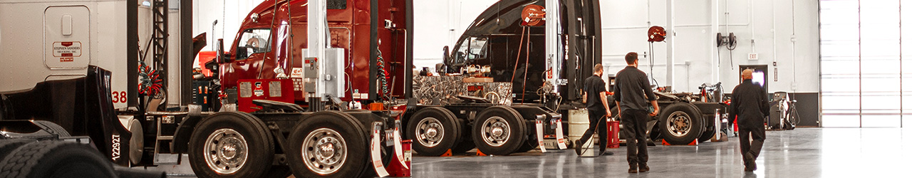 MHC Kenworth Service department truck bays and technicians